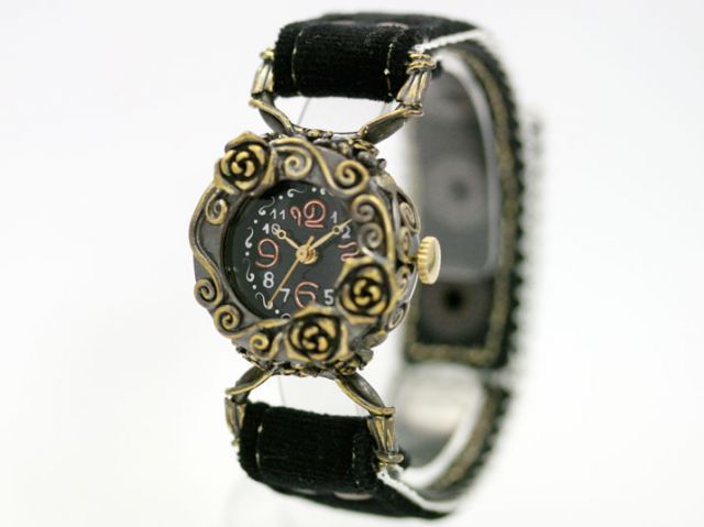 ショップ Kaori Gothic Rose b 手作り腕時計