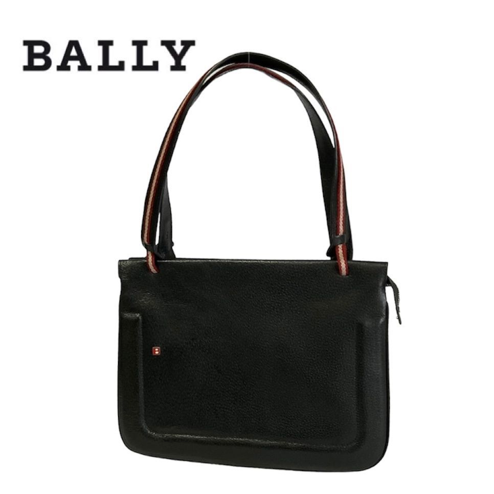 BALLY バリー トートバッグ レザー 赤ストライプ ハンドバッグ