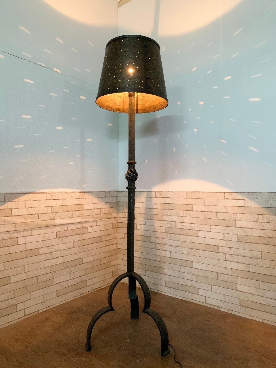 ラタンデスクライト フロアスタンド オリエンタル 間接照明 籐家具