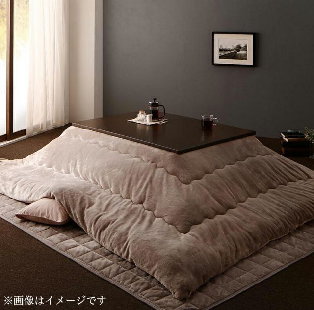 こたつ布団セット こたつ布団 こたつ用掛敷布団 長方形 裏プレミアム毛布付き モダンストライプこたつカバー＆防ダニこたつ布団シリーズ 掛布団 u0026 敷布団2点セット (カバーは別売) 6尺長方形 (90×180cm) 天板対応 こたつ掛け布団 こたつ敷き布団 2