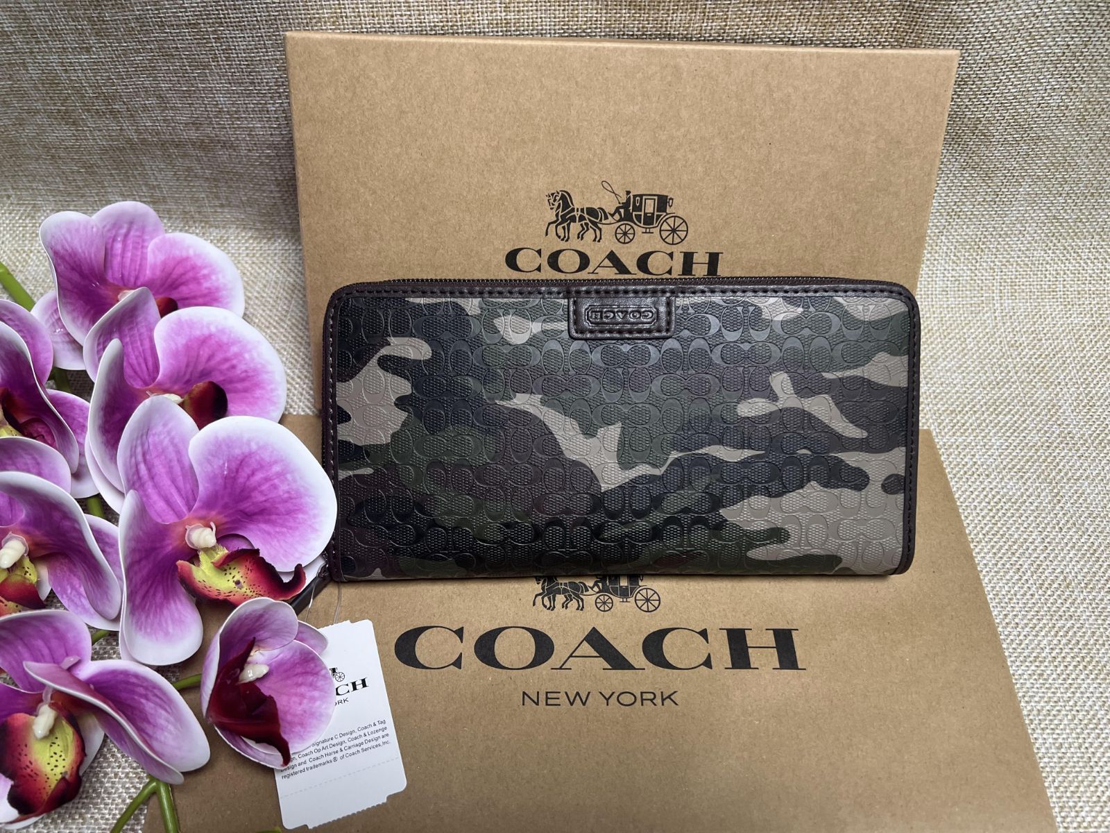 COACH コーチ長財布 ファティーグ カモフラージュ 迷彩 メンズ財布