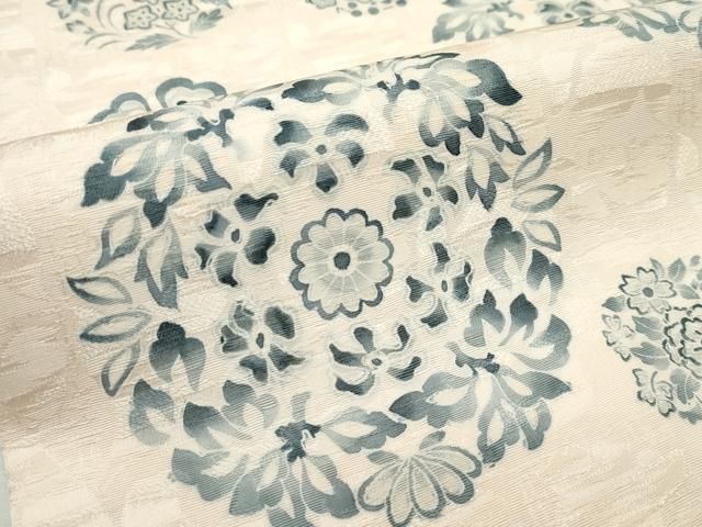 平和屋本店■極上　九寸名古屋帯　草花丸文　逸品　未使用　CZAA2436s5 平和屋本店□極上 九寸名古屋帯 草花丸文 逸品 未使用 CZAA2436s5