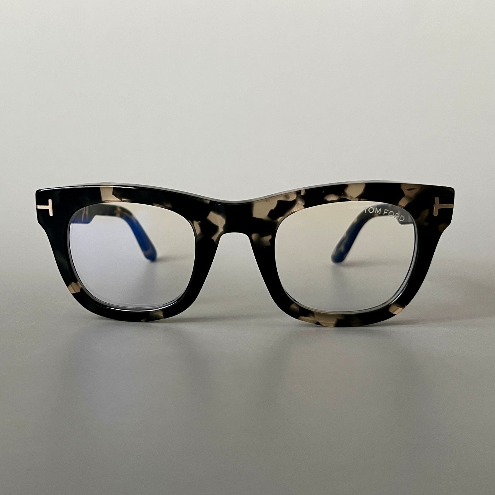 トムフォード メガネ TOM FORD ウェリントン グレー ハバナ メンズ