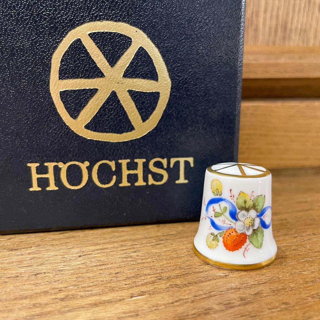 HOCHST シンブル 指ぬき ドイツ製 箱付 指貫 ハンドペイント フラワー HOCHST シンブル 指ぬき ドイツ製 箱付 指貫 ハンドペイント フラワー