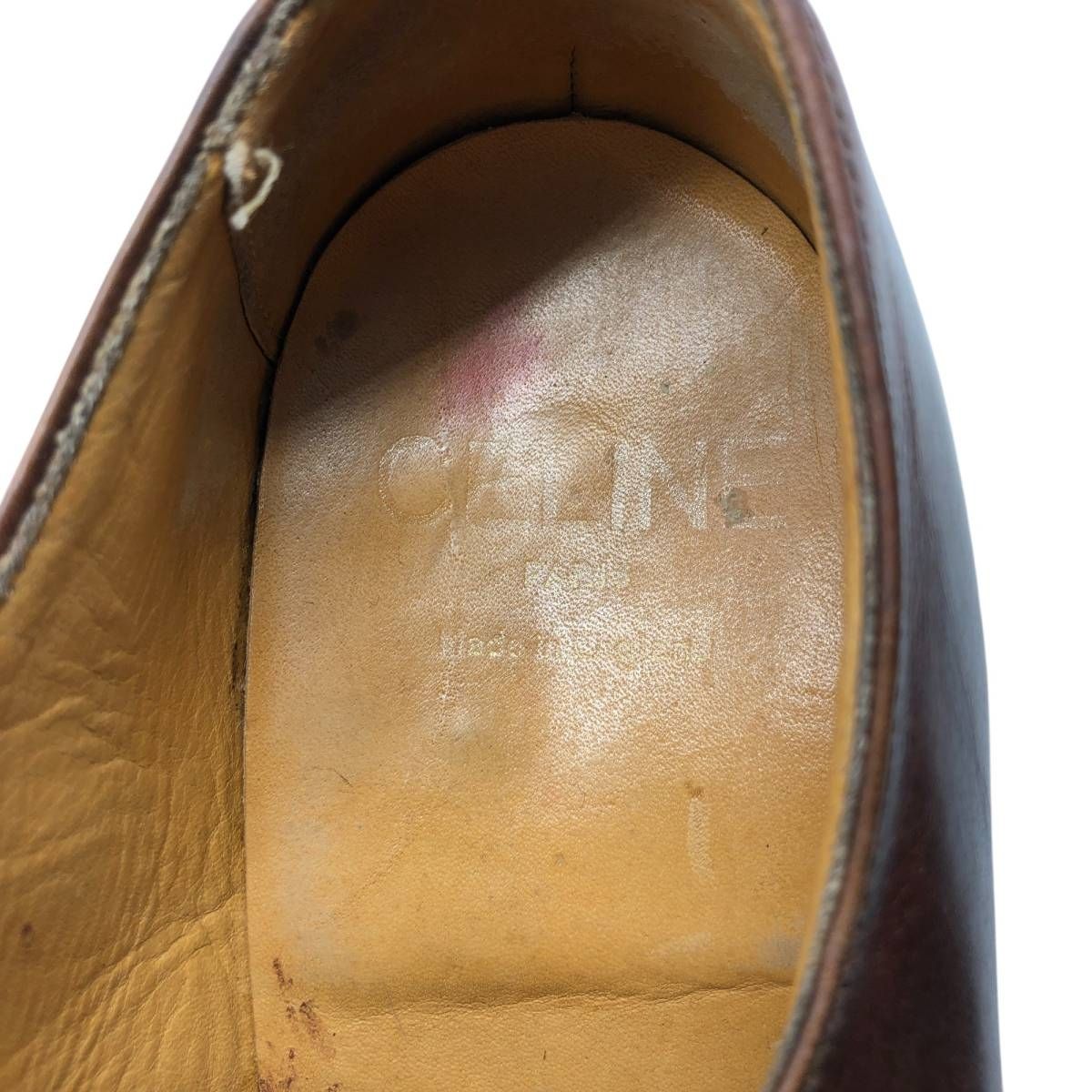 古着 CELINE Uチップシューズ 英国製 5F レディース24.0cm相当|saa013932