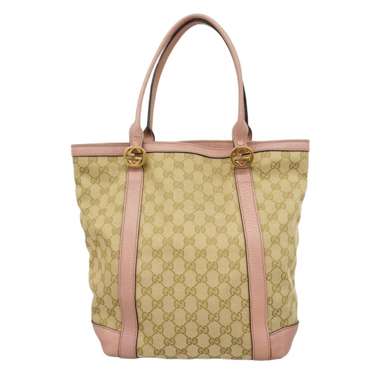 グッチ Gucci グッチ トートバッグ GGキャンバス 842591 キャンバス ベージュ ピンク レディース