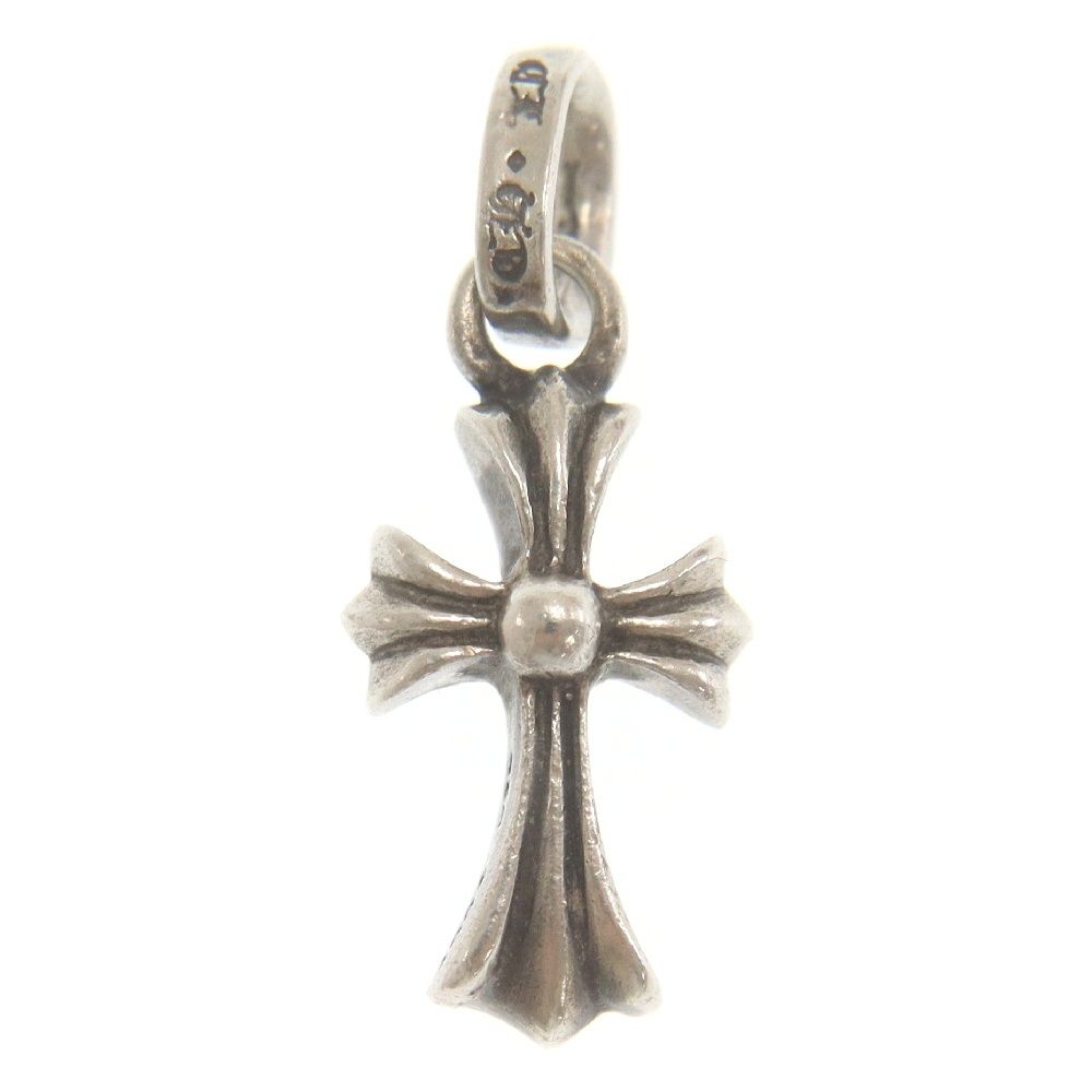 CHROME HEARTS (クロムハーツ) CRS BBYFAT ベイビーファット クロス チャーム ネックレストップ チャーム シルバー