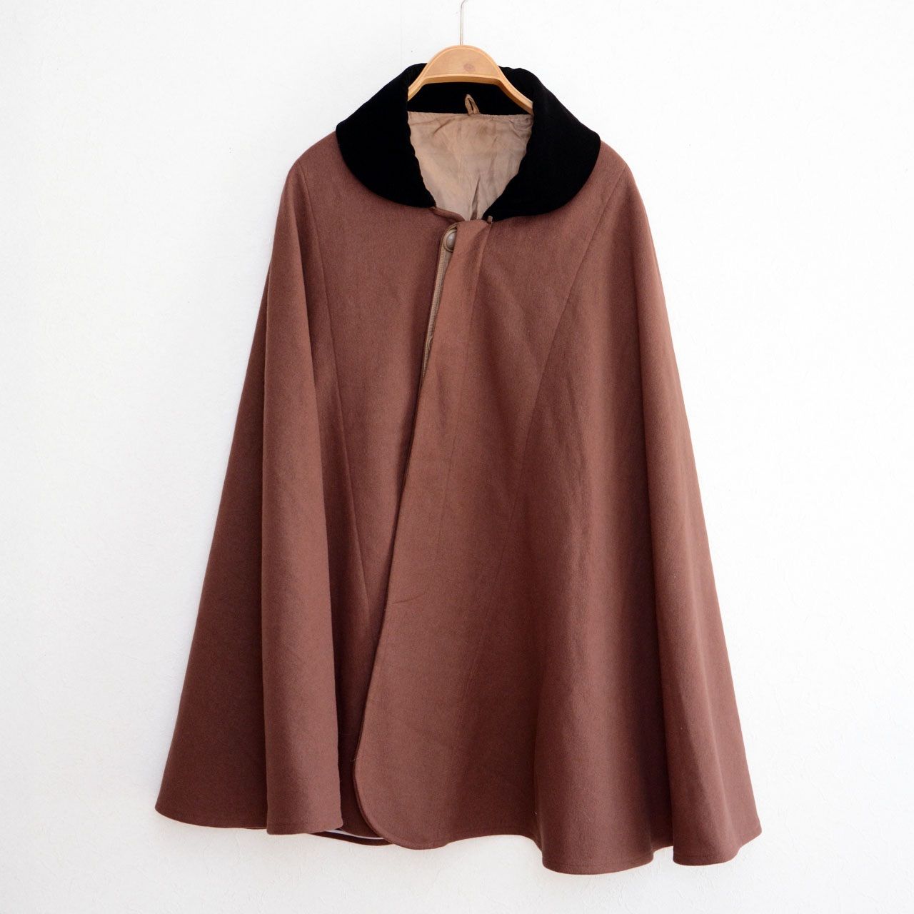 ジャパンヴィンテージ トンビマント インバネスコート|大正〜昭和初期 ウール アンティーク 外套