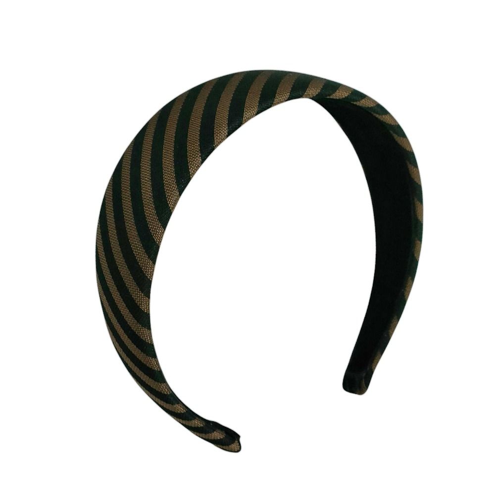 FENDI フェンディ ペカン ストライプ柄 カチューシャ ヘア ブラウン×ブラック レディース 古着