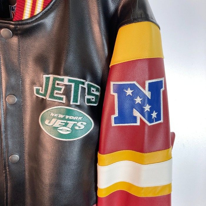 NFL ニューヨークジェッツ　スタジャン　レザー NFL ニューヨークジェッツスタジャンレザー