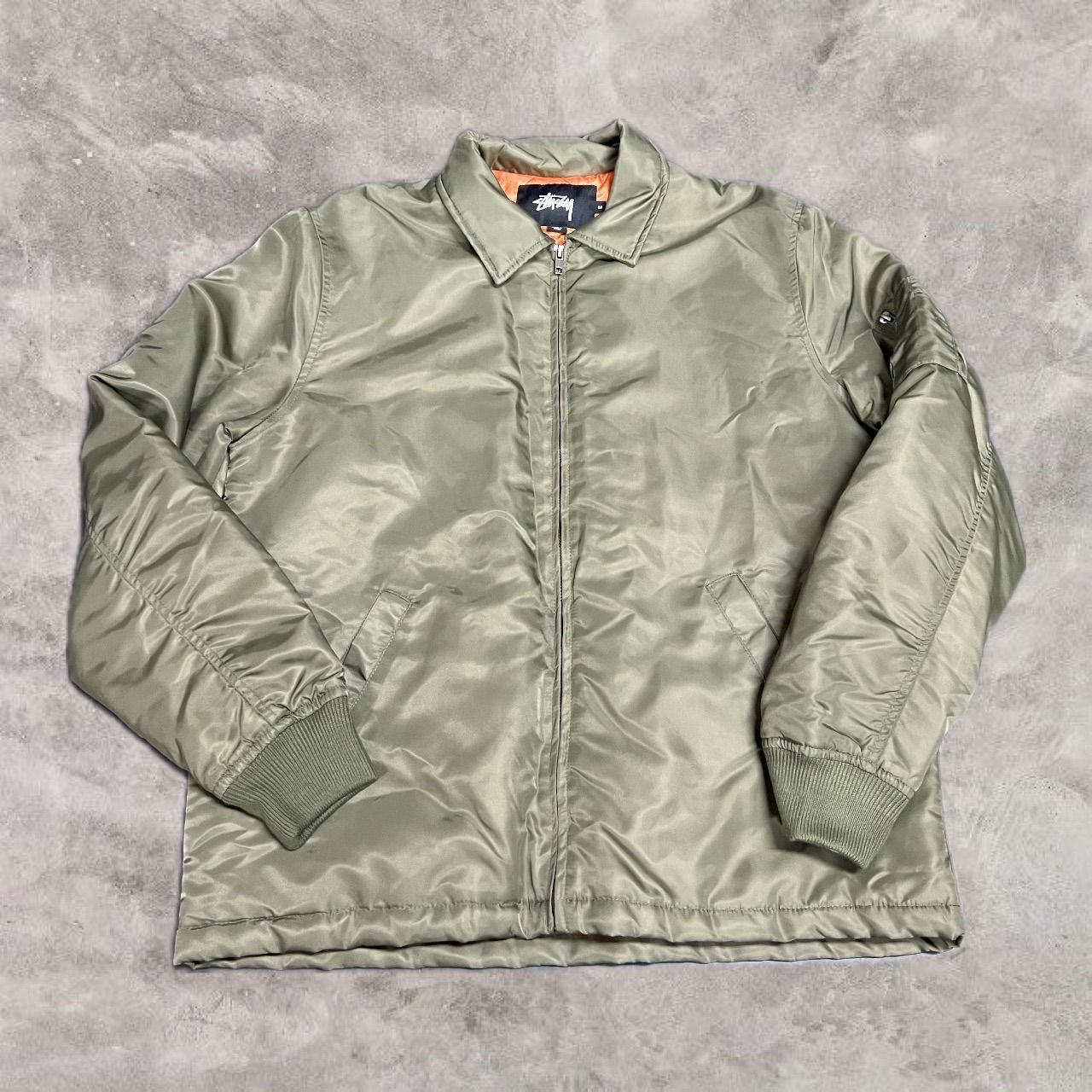 Keboz】 ケボズ サテン素材 スタジアムジャンパー 水色 XL 2025年最新