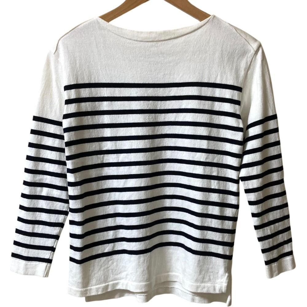 MADISONBLUE マディソンブルー ボーダープルオーバー カットソー MB999-7714 サイズ00 ホワイト ネイビー レディース 古着