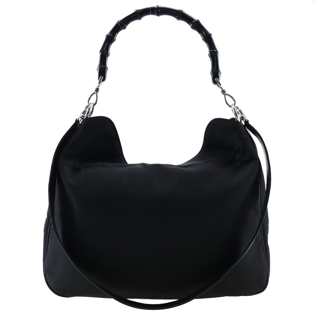 GUCCI】グッチ バンブー 001-0577 ナイロンキャンバス 黒 レディース