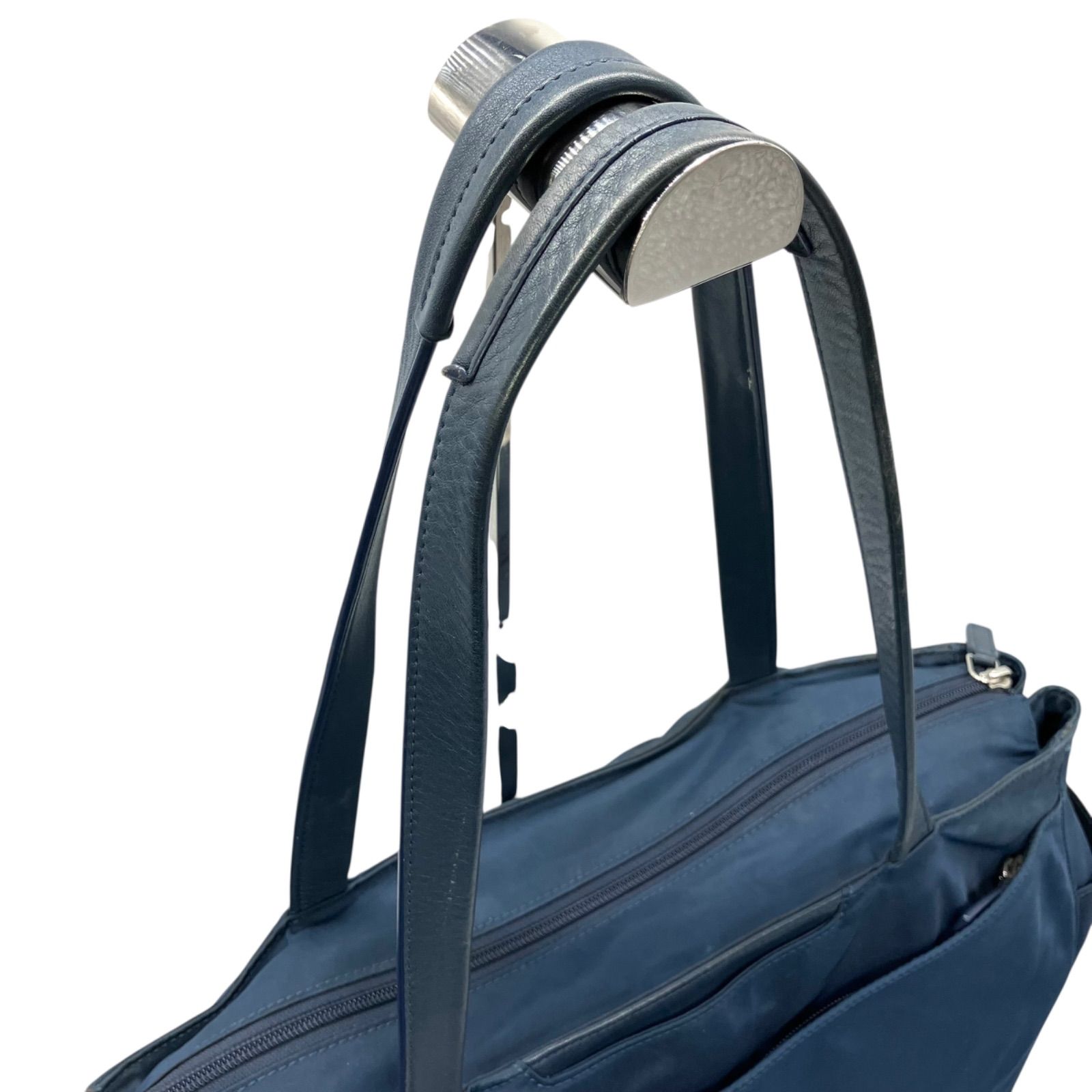 TUMI トートバッグ ナイロン レザー ネイビー A4 肩掛け 1369