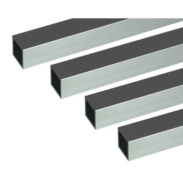 14営業日以内発送 ハイロジック 4549396006020 3100602 アルミ角パイプ 1m 2．5x70x70mm シルバー 4入 沖縄離島販売不可