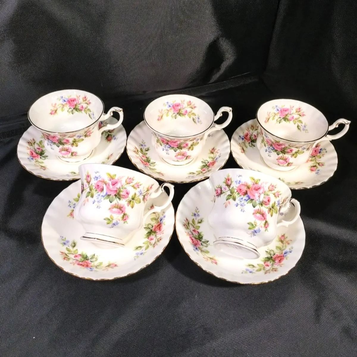ロイヤルアルバート ROYALALBERT モスローズ カップ-ソーサー 5客セット NO 00723