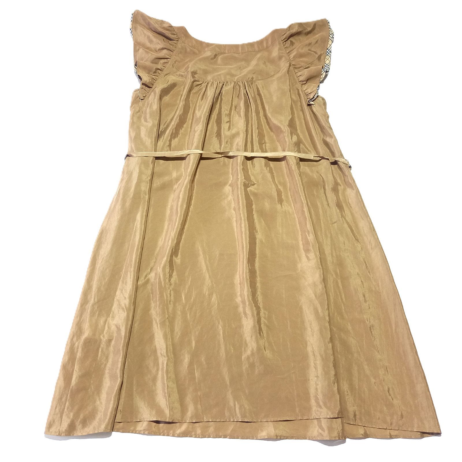 BURBERRY ノースリーブミニワンピース 38 ベージュ BURBERRY - 美品 バーバリー ロンドン BURBERRY LONDON