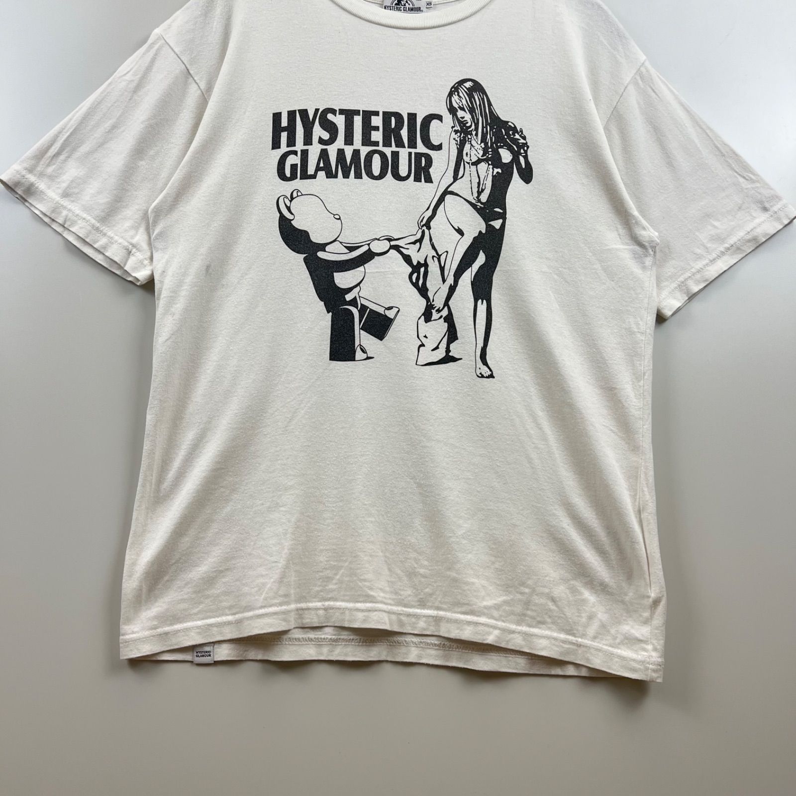 良品✨ヒステリックグラマー ベアブリックコラボ イタリアンカラーシャツ スカル柄 HYSTERIC GLAMOUR BE@RBRICK girl ero Tee XS 02172CT36