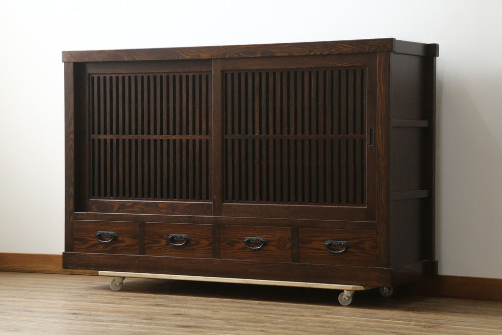 Beniko 稀少 世界遺産 屋久杉 総無垢 茶棚 飾り棚 サイドボード Beniko