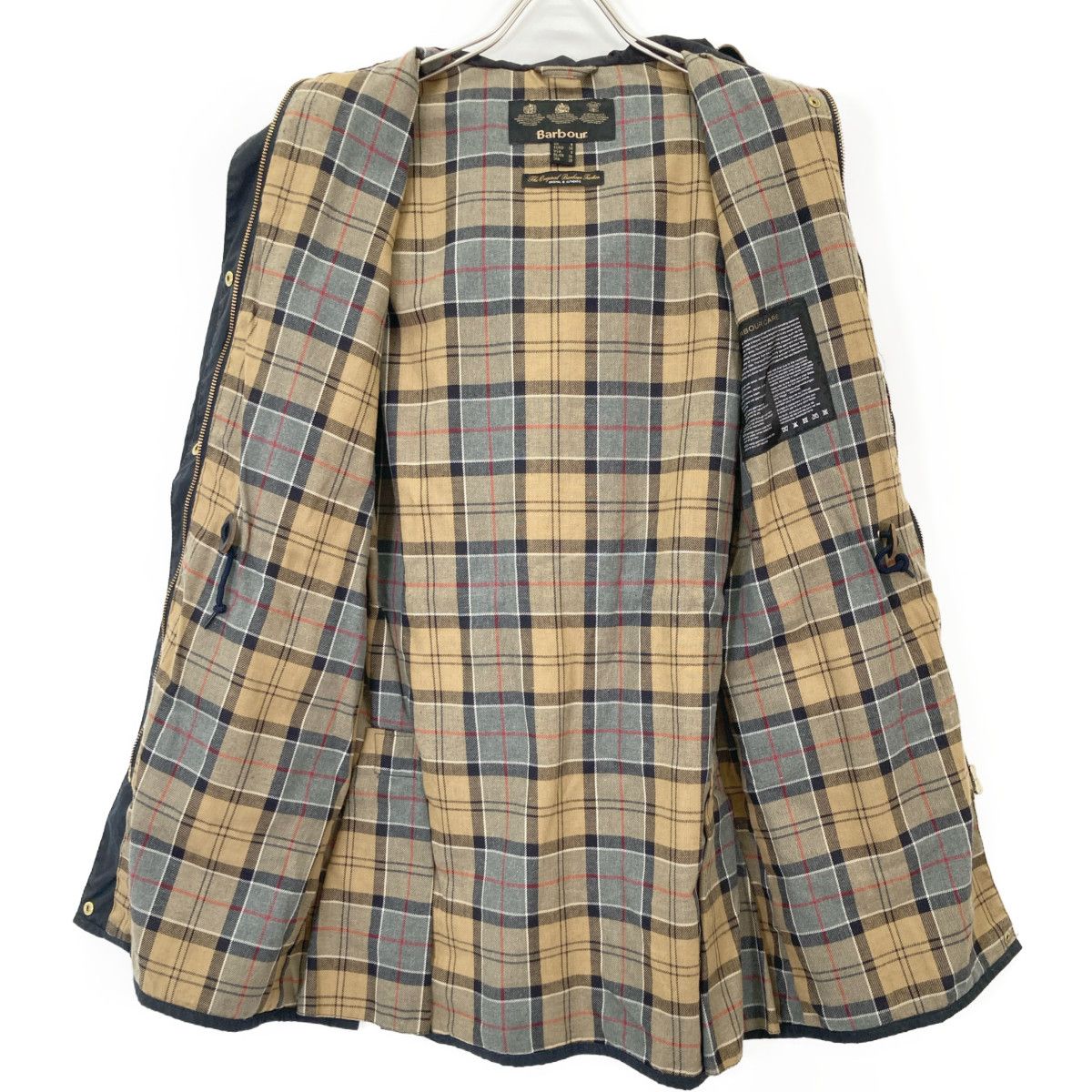 美品 バブアー barbour コート 38 Barbour バブアー 1502075 ﾌﾞﾗｯｸ Wax Durham ｵｲﾙﾄﾞ ｺｰﾄ 38