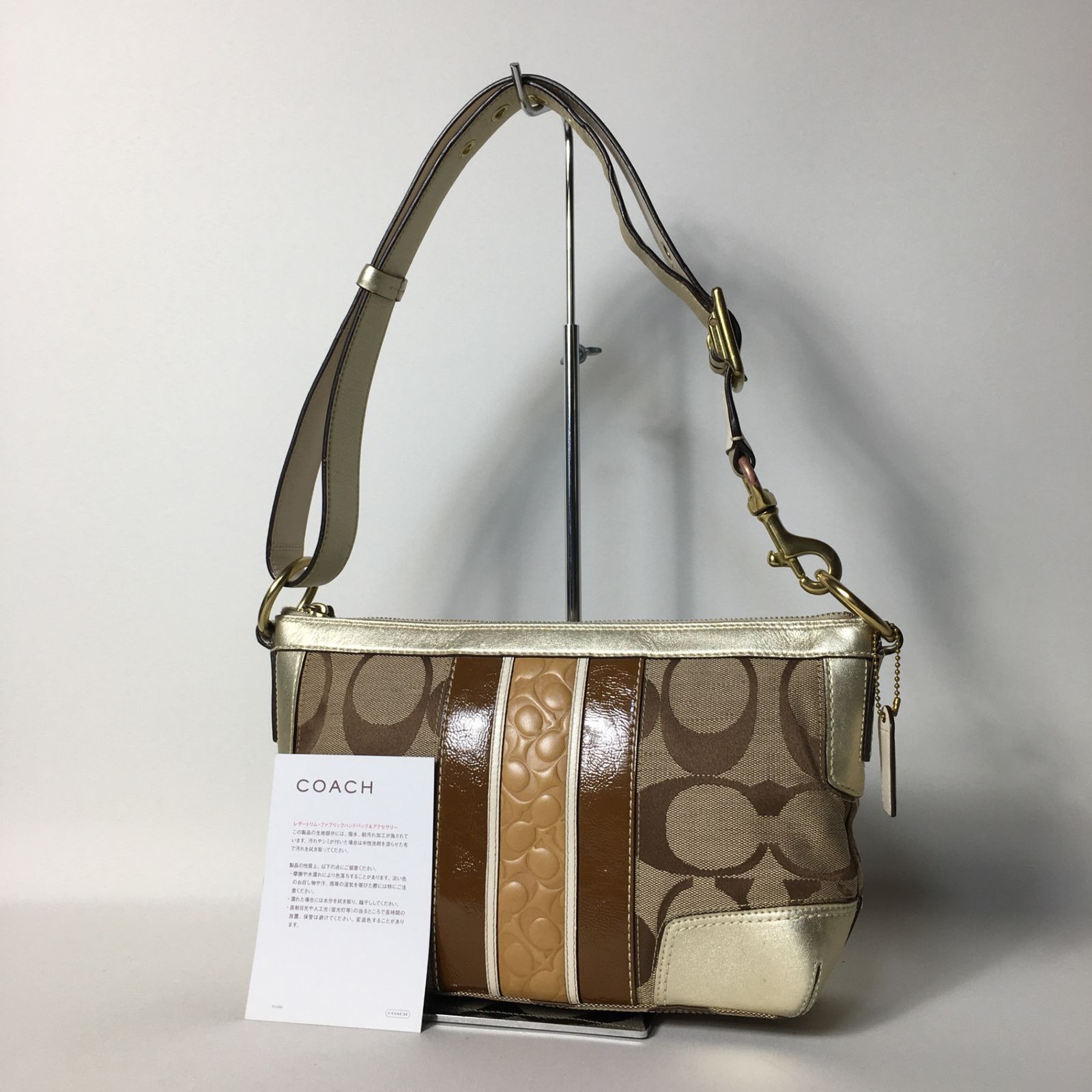 2505-173｜美品｜コーチ シグネチャー ショルダーバッグ ゴールド 2505-173｜美品｜コーチ シグネチャー ショルダーバッグ ゴールド