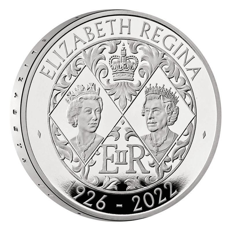 2022 チャールズ3世 エリザベス2世追悼記念 5ポンド プルーフ 銀貨