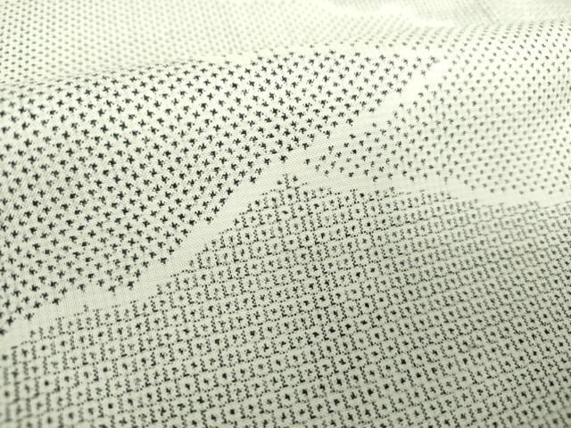 平和屋着物●本場大島紬　白大島　100亀甲　霞文　正絹　逸品　DAAQ3461ps 平和屋着物○本場大島紬 白大島 100亀甲 霞文 正絹 逸品 DAAQ3461ps