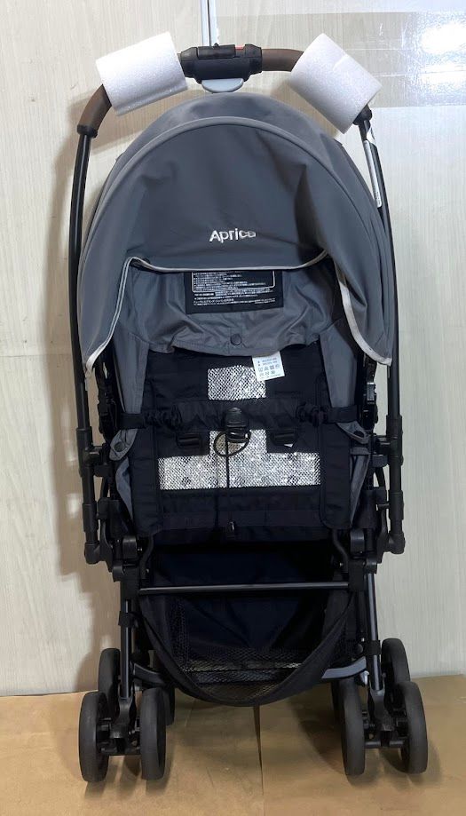 美品✨ Aprica カルーンエアー ベビーカー 両対面 ネイビー レザー