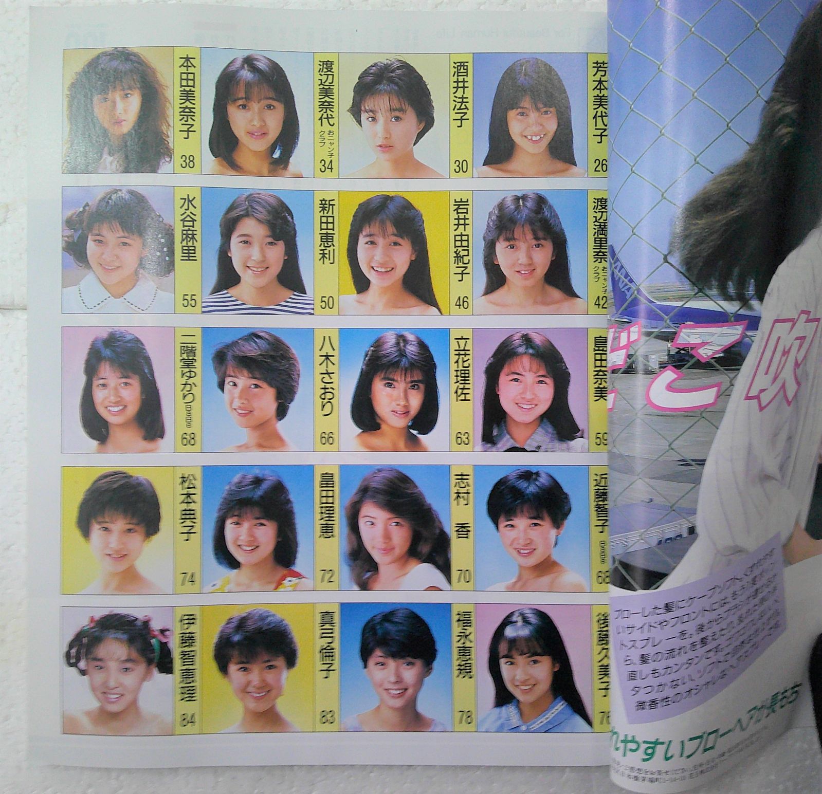 ☆美品 付録付き 明星 ヘアカタログ '87年 夏の号 荻野目洋子