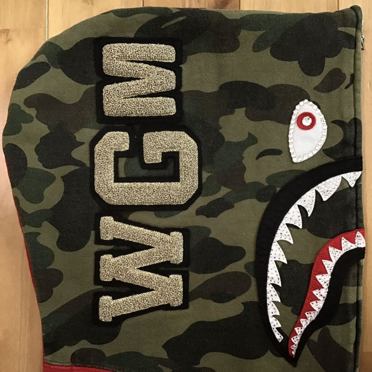 ☆XL☆ スワロフスキー シャーク パーカー shark full zip hoodie