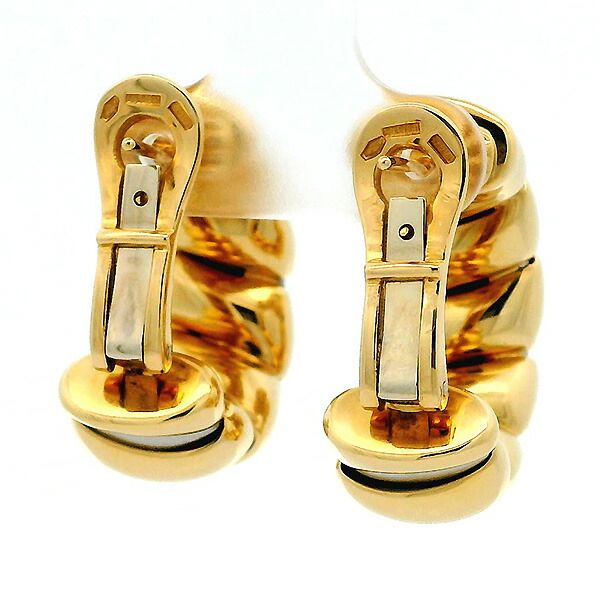 送料無料・返品可♪ブルガリ トゥボガス ピアス K18YG/SS 新品仕上げ  