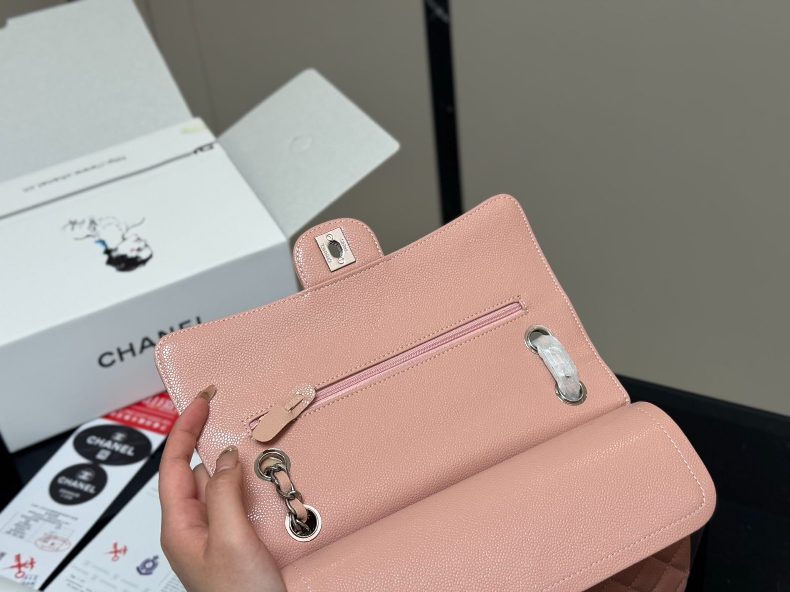 今日特価】CHANEL CF 25cm トップグレード サーモンレザー