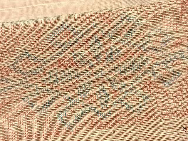 平和屋着物▽上質な紬 単衣 横段文 正絹 逸品 未使用 AAAV2782fy
