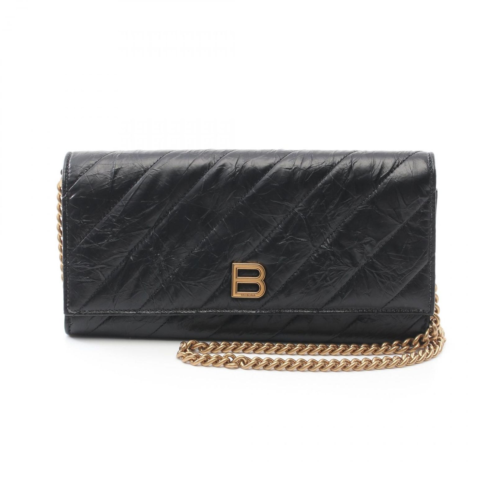 バレンシアガ BALENCIAGA ショルダーバッグ CRUSH 781723210J11000 ブラック レザー ショルダーバッグ レディース