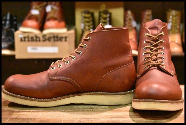 9D 10年 レッドウィング 8166 アイリッシュセッター 赤茶 オロラセット プレーントゥ ブーツ redwing HOPESMORE FE604