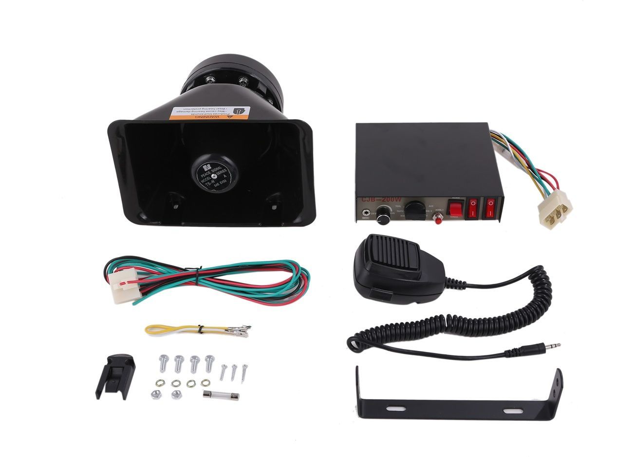 拡声器 車載 12V 200ｗ スピーカー アンプ サイレン ハンドマイク 選挙 ☆大迫力！ハイパワー!!☆ 車載拡声器 12V 200w 車載用