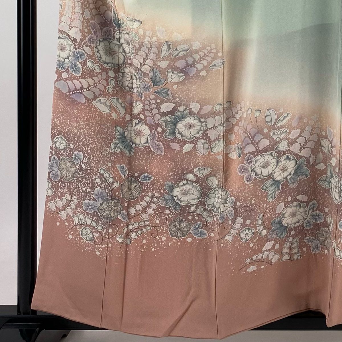 訪問着 身丈158cm 裄丈63.5cm S 袷 翠山工房 落款 辻ヶ花