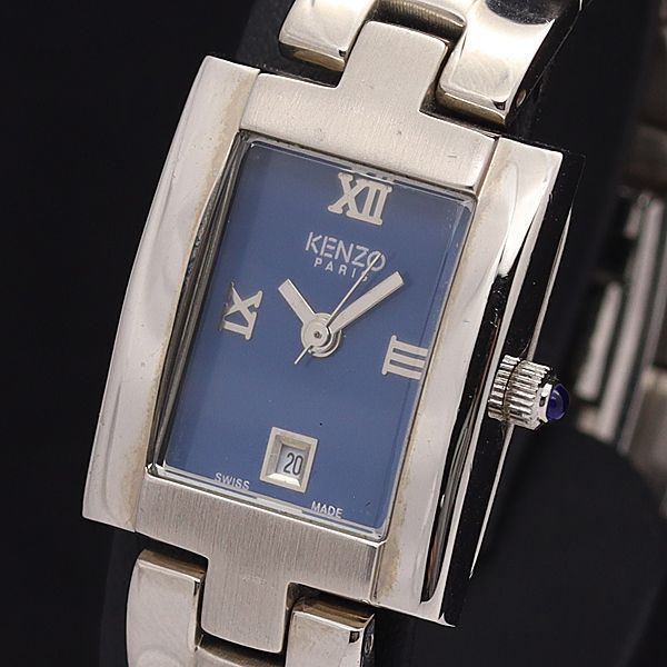 稼働 良品 ケンゾー QZ 紺文字盤 デイト スクエア レディース腕時計 NKG USED-TOKYO-NO1 メルカリ