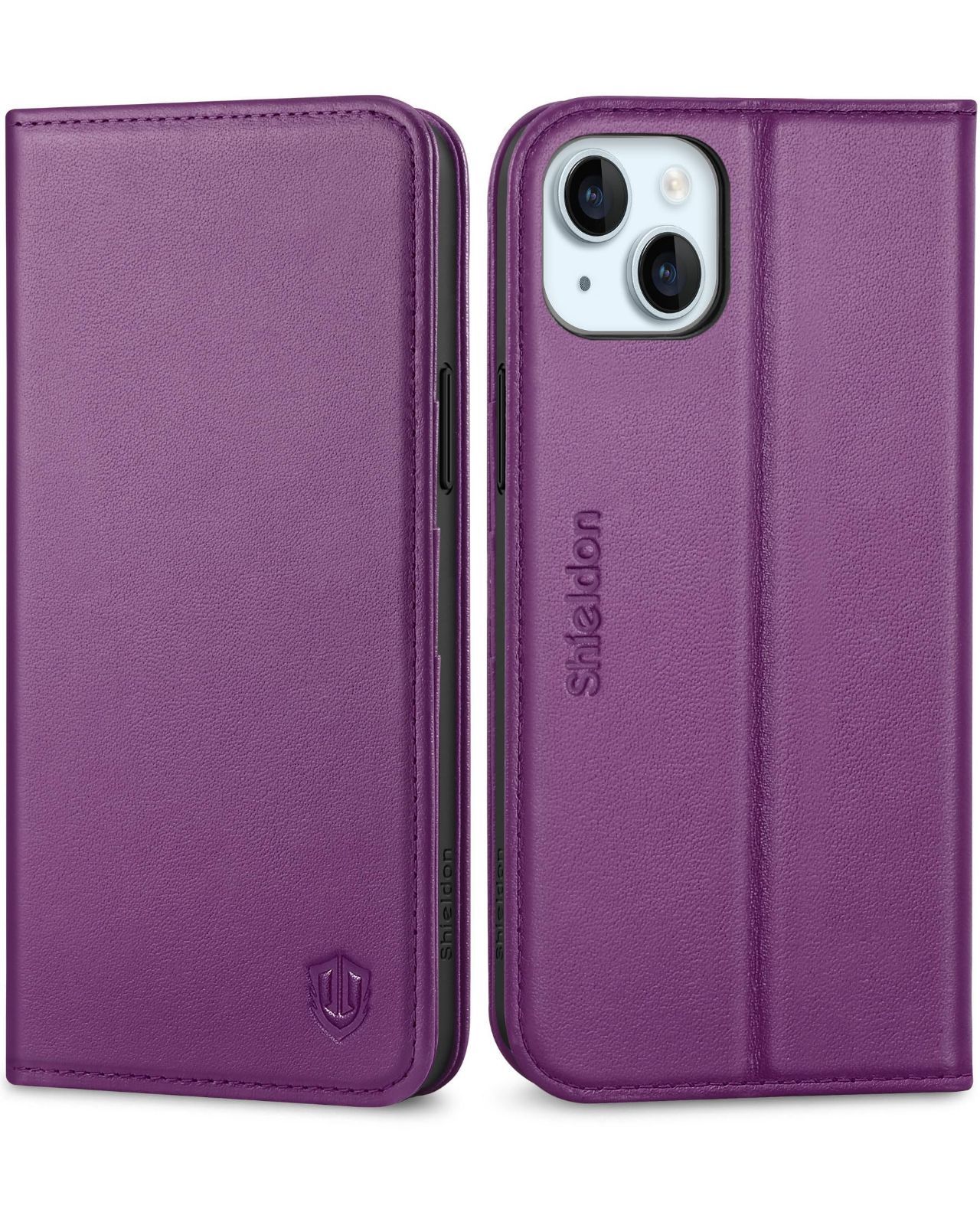 【数量限定】横置きスタンド機能 TPU素材 カード収納 衝撃吸収 マグネット内蔵 スマホカバー [RFIDブロッキング]全面保護 15プラス アイホン15 あいふぉん プラス 本革 対応 手帳型 スマホケー