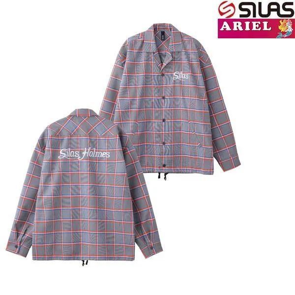 コーチジャケット アウター ブルゾン ジャケット サイラス パーカー 上着 SILAS PLAID COACH JACKET 110231021003 メンズ レディース スプリングコート  シャツ オレンジ