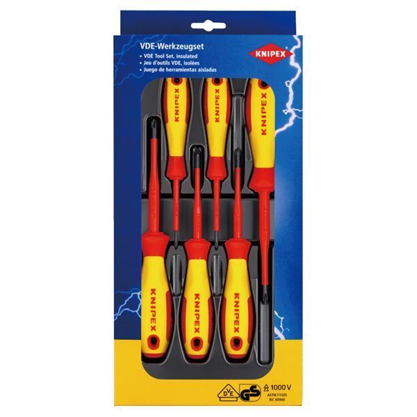 KNIPEX クニペックス 1000V絶縁ドライバーセット サイズW170×H370×D40mm 002012V03
