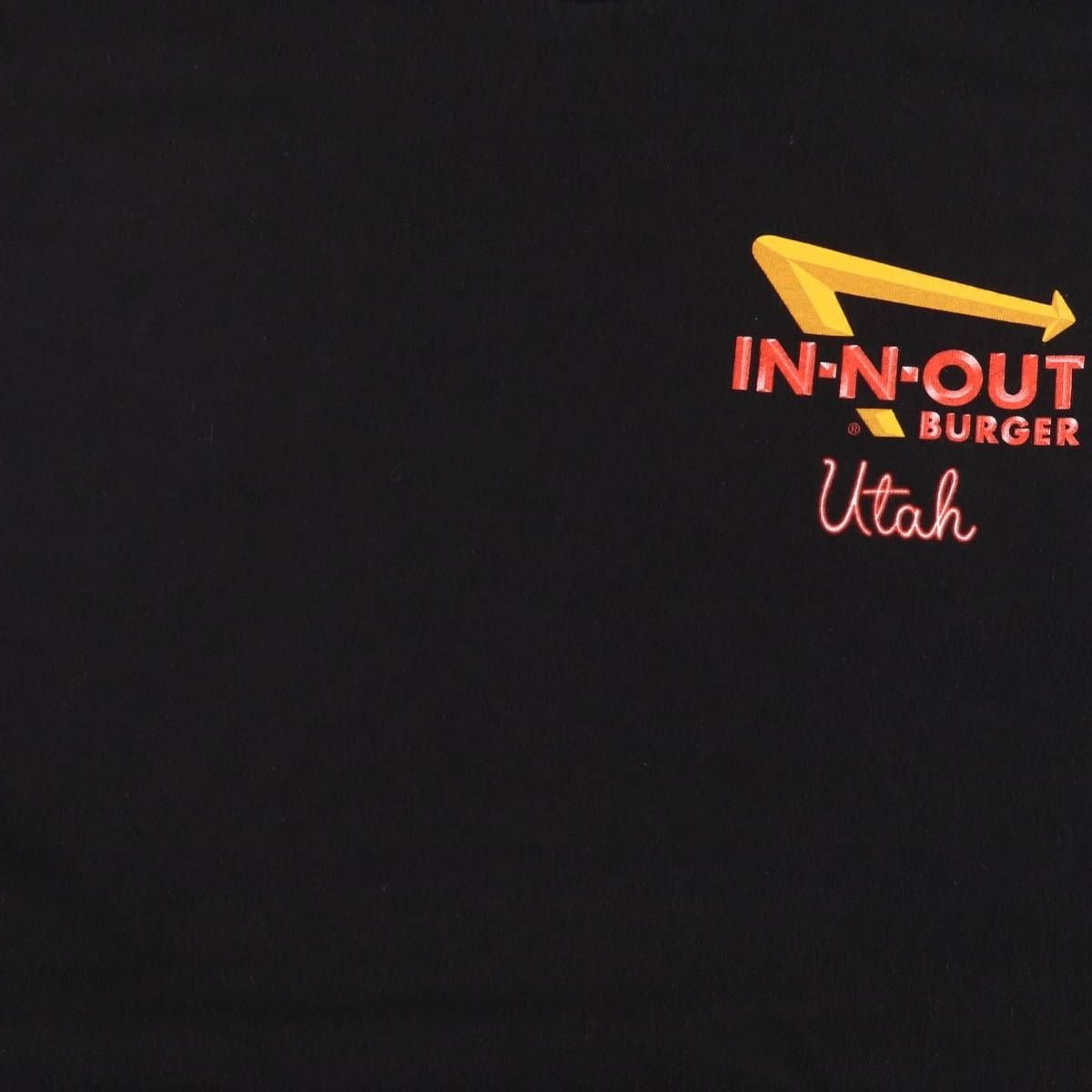 古着 IN-N-OUT BURGER タイダイ柄 クロップド丈 カットオフ アドバタイジングTシャツ レディースL相当 /eaa481831 古着 IN-N-OUT BURGER タイダイ柄 クロップド丈 カットオフ