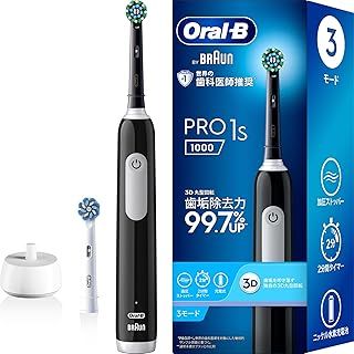 ブラウン 電動歯ブラシ オーラルB PRO1S 替えブラシ2本 D305.523.3 BK ブラック .co.jp