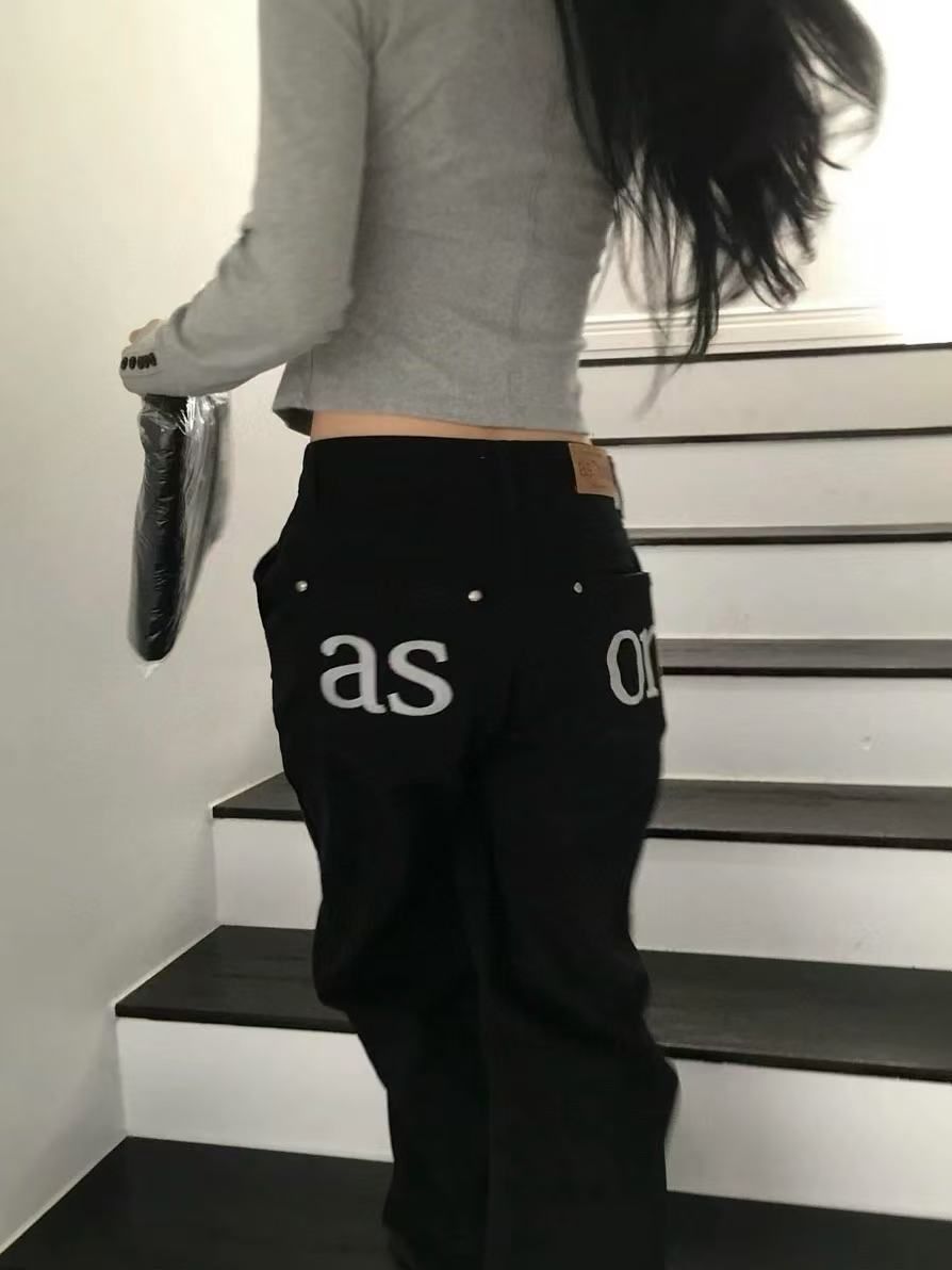 未使用 ason ブラックワイドレッグパンツ as on 未使用 as''on ブラック ワイドパンツ S ason - メルカリ