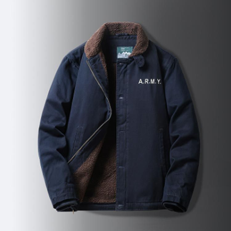 美品　ミリタリージャケット　デニム&サプライ　デッキジャケット　Mサイズ ミリタリージャケット メンズ 裏ボア ジャンパー 裏起毛 厚手 N