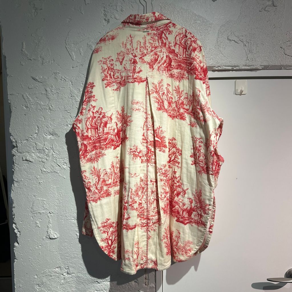 SHINYAKOZUKA シンヤコズカ 22AW BASHFUL HIM 総柄シャツ 2202SK25 ホワイト レッド size M 表参道A09