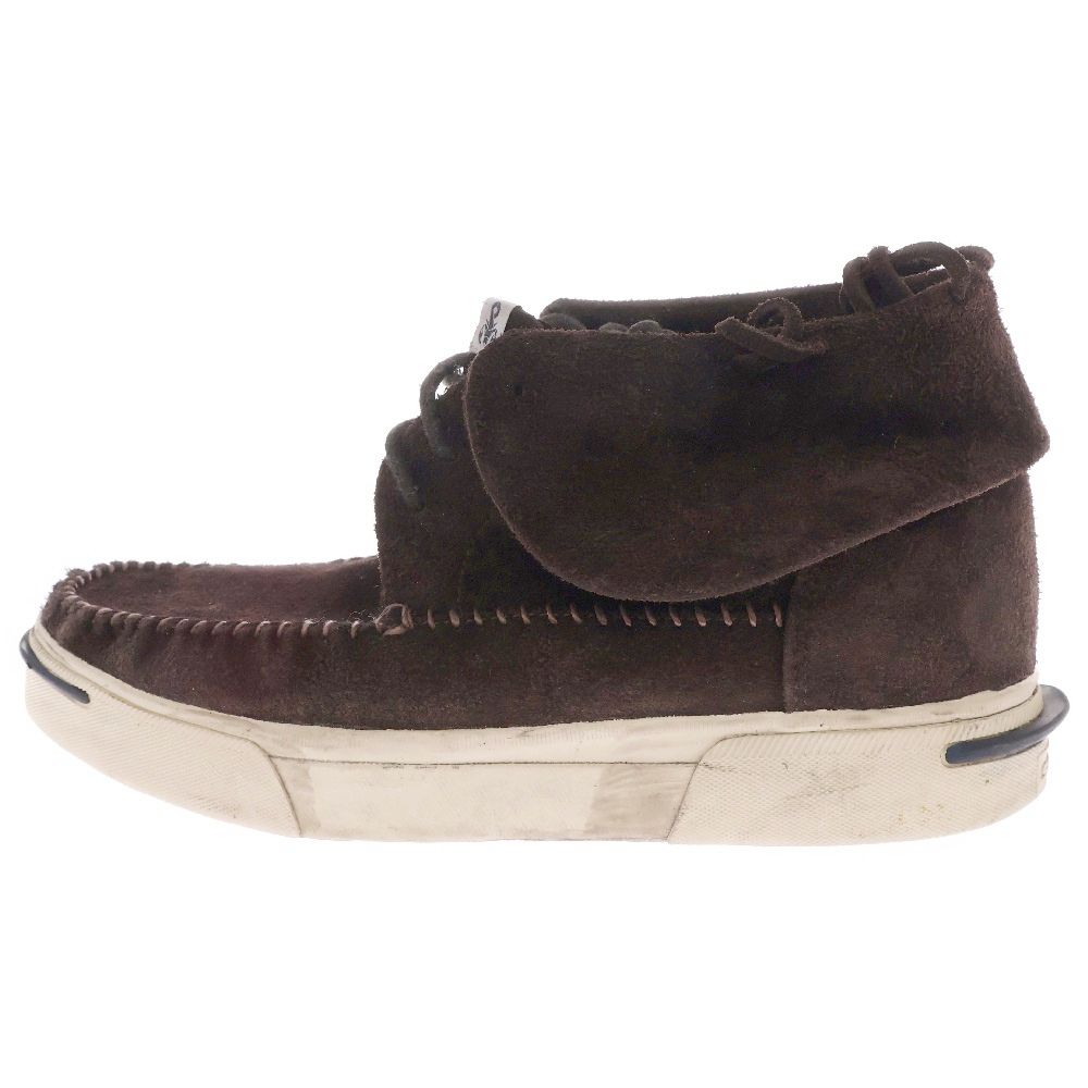 SOPHNET. (ソフネット) ×VISVIM FBT ビズビム スウェードレザー モカシン ハイカットスニーカー ブラウン