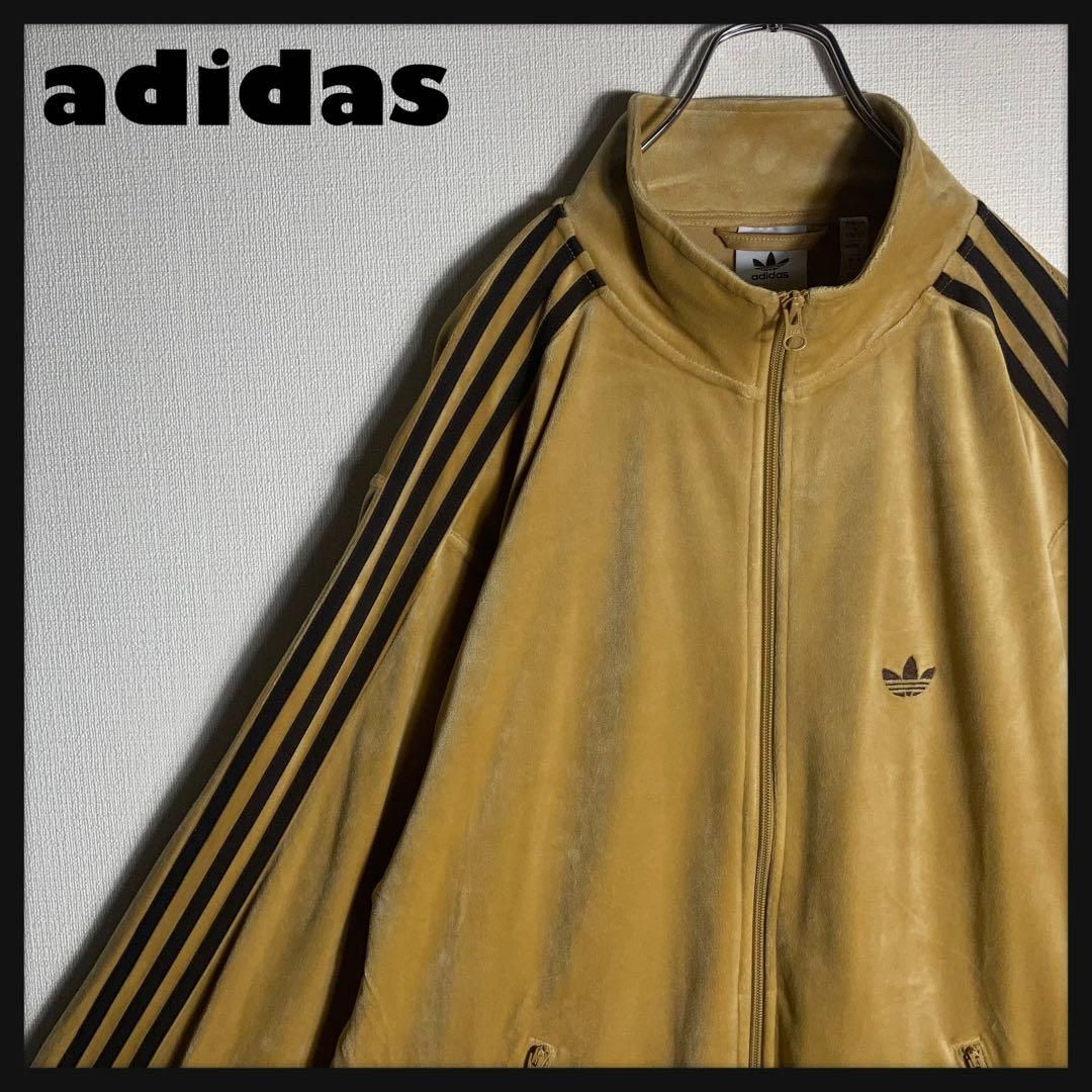 こんきち 美品◇adidas トラックジャージ M メンズ 刺繍 80s adidas トラックジャケット 長襟 刺繍ロゴ トレフォイル
