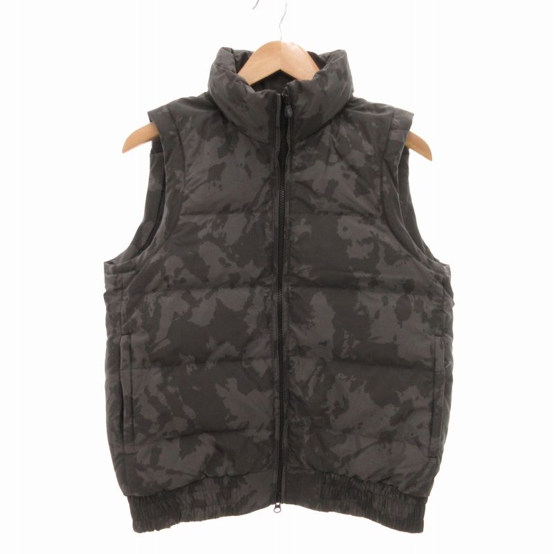 カッパ kappa DESIGNWORKS コラボ ダウンベスト ジャケット フード 2way ゴルフウェア カモフラ 迷彩柄 グレー M /TZ