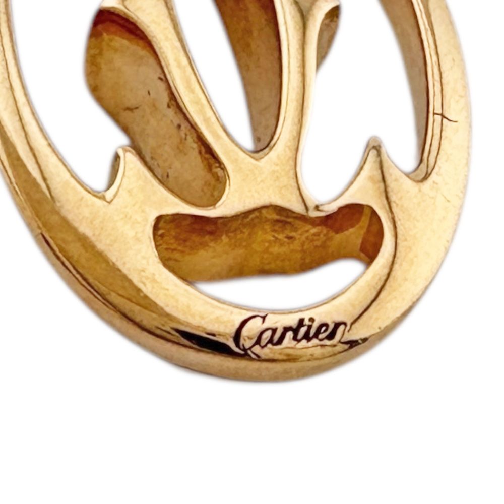 カルティエ ドゥーブルC ネックレス 18金 K18ピンクゴールド ピンク  